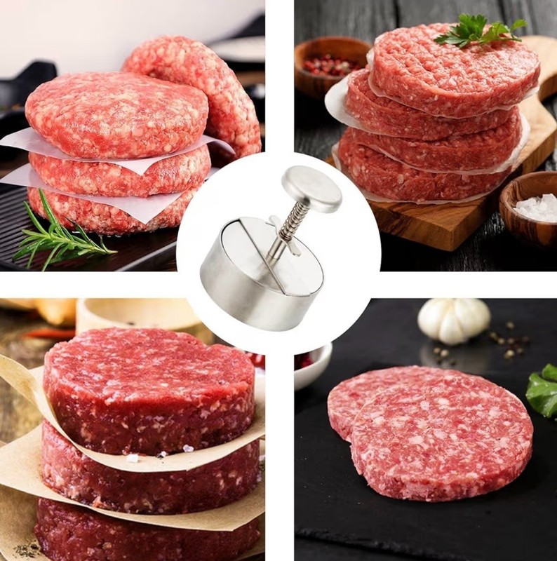 NOBER Stainless Steel Adjustable Hamburger Press & Patty Maker gallery