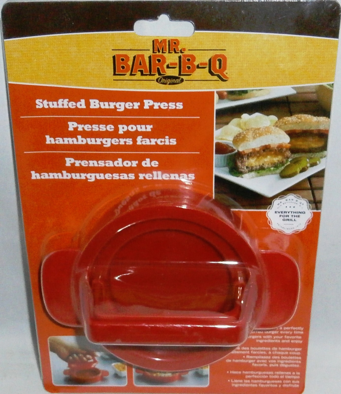 Mr Bar-B-Q STUFFED BURGER PRESS RED Fill Burgers With Favorite Ingredients gallery