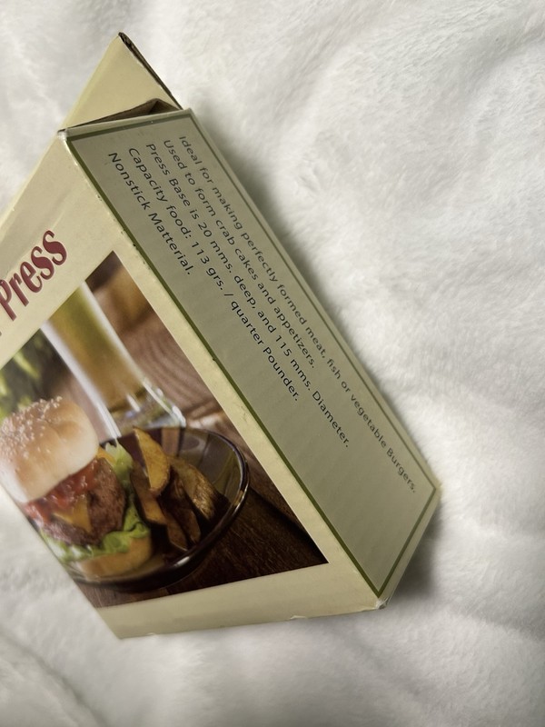 Non-Stick Burger Press Aluminum Hamburger Patty Maker with 100 Wax Papers NIB gallery