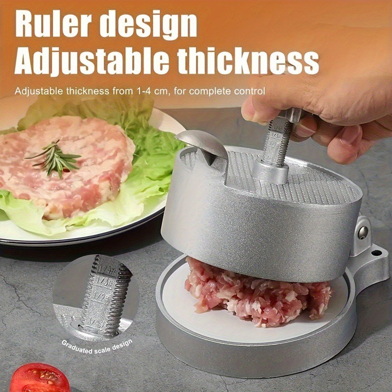 Hamburger Meat Press Aluminum AlloyTool Adjustable Press Hamburger Meat Pie Mold gallery