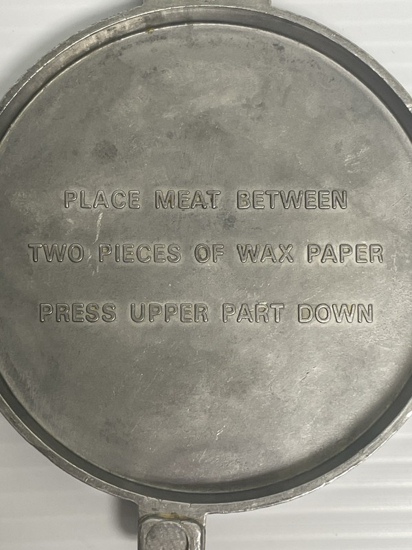 Vintage Aluminum Hamburger Press Bull Head Taiwan Cast Meat Patty Mold gallery