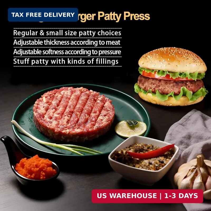 Burger Press Hamburger Patty Maker Slider Press Stuffed Burger Patty Press Regul gallery