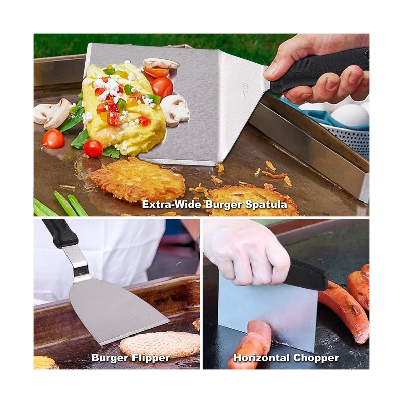 ROMANTICIST 29PCS Griddle Accessories Set - Flat Top Teppanyaki Spatula Set w... gallery