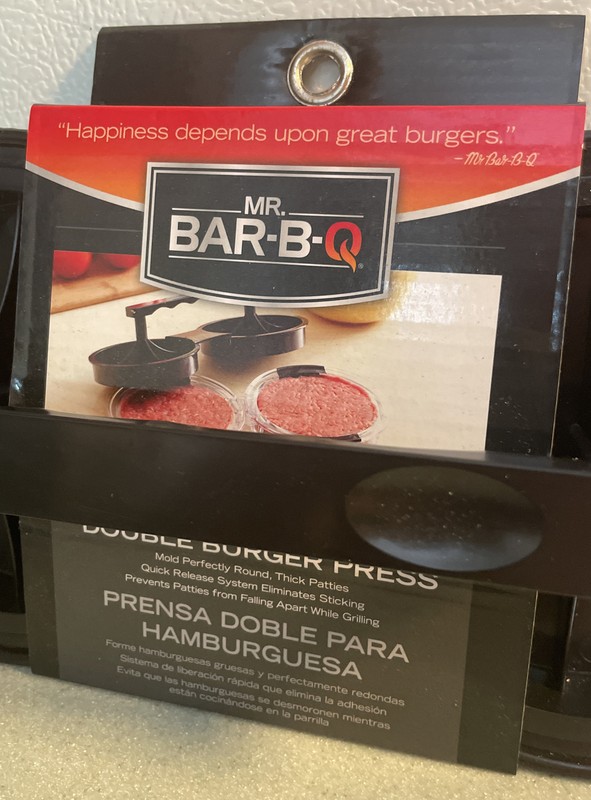 Mr. Bar-B-Q Double Burger Press for Uniform Thick Patties Quick Release 40140Y gallery