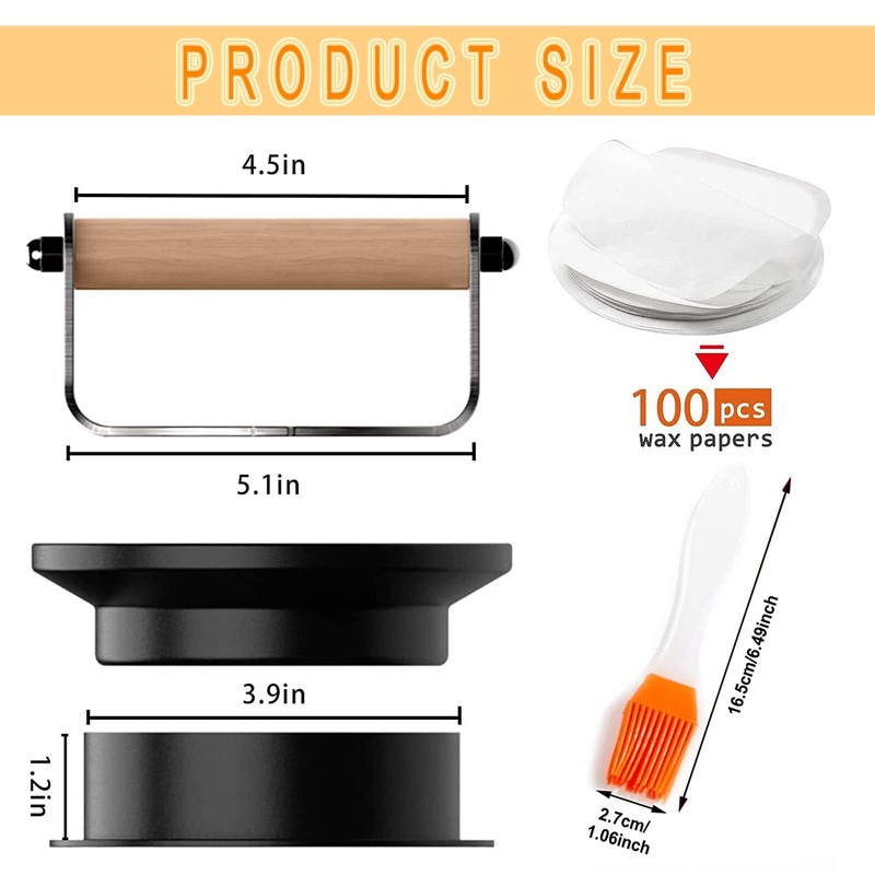 5.1 Inch Stainless Steel Burger Press Non Stick Smash Hamburger Press for BBQ gallery