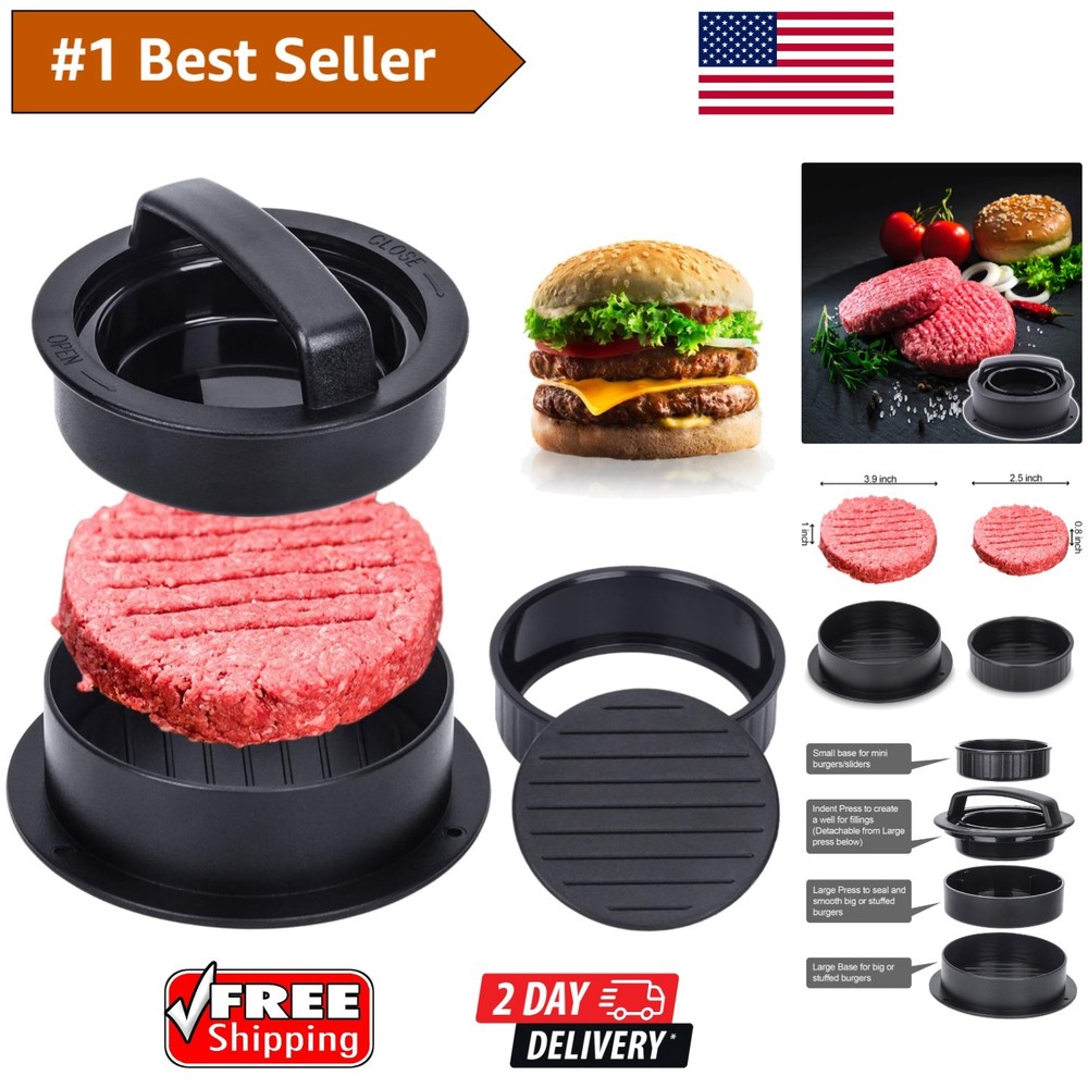 Professional Hamburger Press Set with 100 Sheets for Easy BBQ Preparation