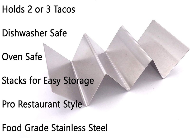 Metal Taco Holder - Stainless Steel Taco Trays- Dishwasher, Oven, and Grill S... gallery