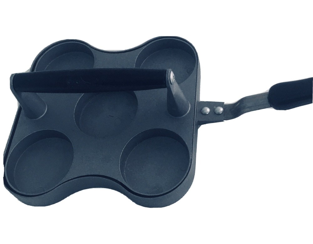 Hamburger Slider Maker Stuffer Top of Stove Cooker 5 Patties with Press Top