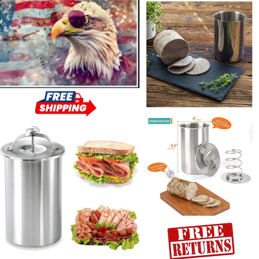 Effortless Homemade Deli Meat Maker with Integrated Thermometer – 2lb Capacity