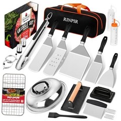 33PCS Blackstone Flat Top Grill Accessories Kit – Dark Griddle Accessories