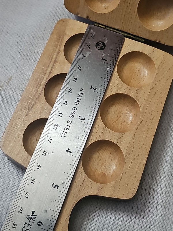 VINTAGE Wooden Meatball Press for 6 meatballs / decorative / cutting board gallery