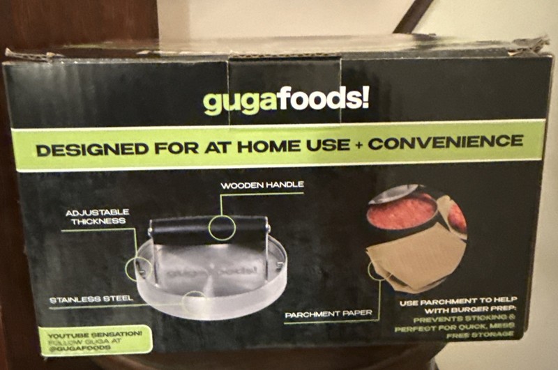 GugaFoods Adjustable Burger Press Stainless Steel Hamburger Smashed Burger Press gallery