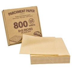 Danjurein 800 Sheets Value Pack 8×8 Parchment Paper 8×8 – 800 Sheets, Brown