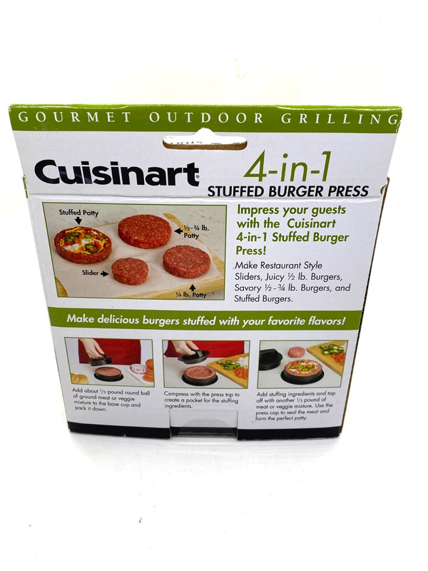 Cuisinart CSBP-200A Stuffed, 4-In-1 Burger Press (open box) gallery