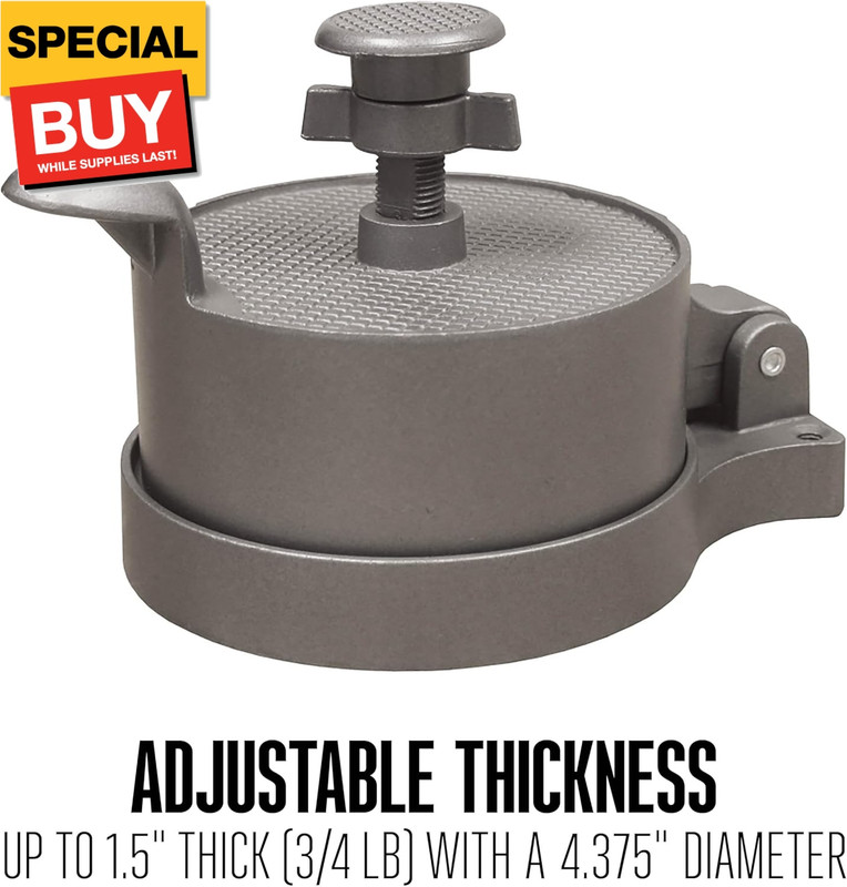 Burger Press, Makes 4 1/2" Diameter Patties for Hamburger, Crab Cakes, Sausage, gallery