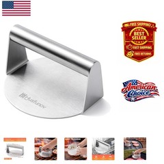 5.5-Inch Stainless Steel Burger Press for Perfect Patties and Grilling Joy