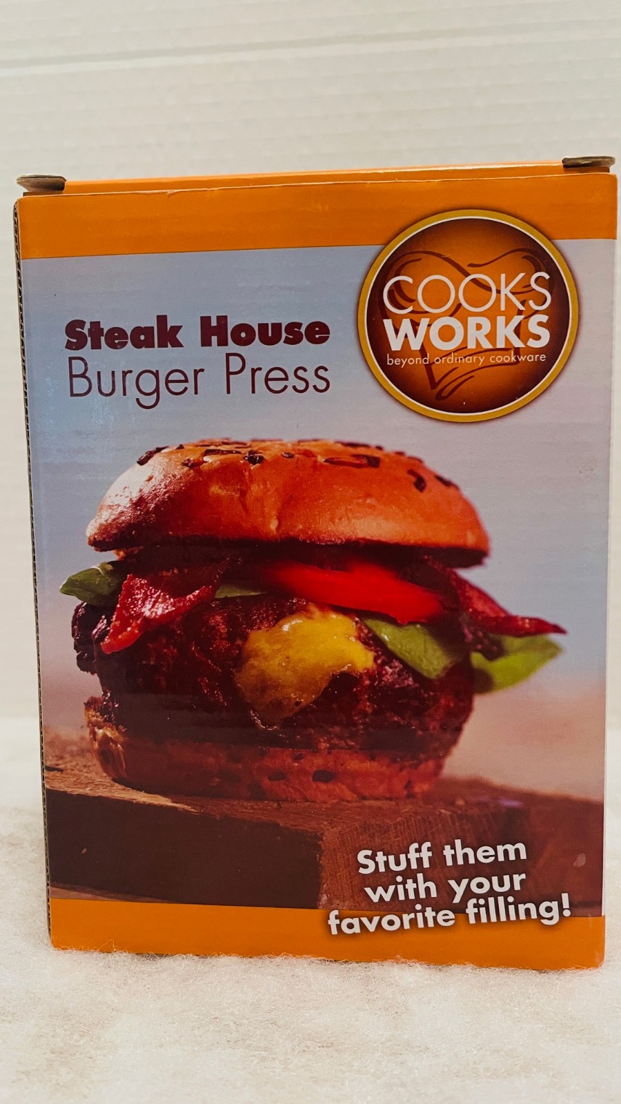 Cooks Works Steak House Burger Press -fill hamburger with favorite filling gallery