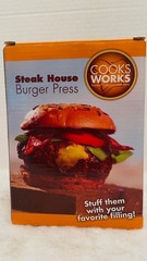 Cooks Works Steak House Burger Press -fill hamburger with favorite filling