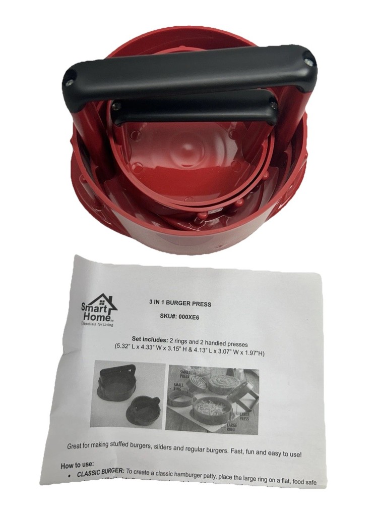 Hamburger Press Easy Making Patties (3 in 1 Nesting Style)