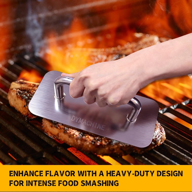Stainless Steel Burger Press,9 Inch Smash Burger Press,2.5mm Non-Stick Smooth... gallery