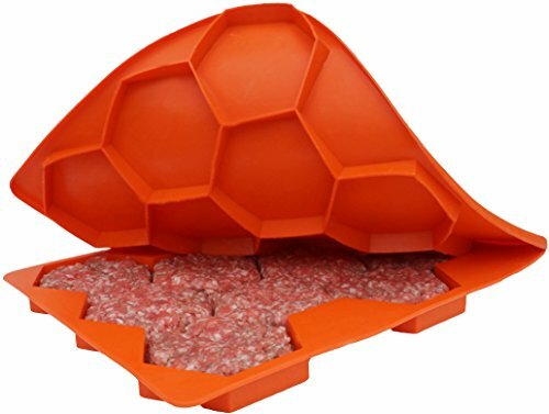 BURGER PRESS Freezer Container Master Sliders 10-Patty Blaze Orange SHAPE+STORE