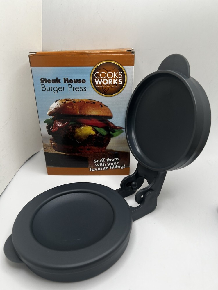 Stuffed Burger Press Hamburger Patty Mold Maker Slider - Clamshell Design