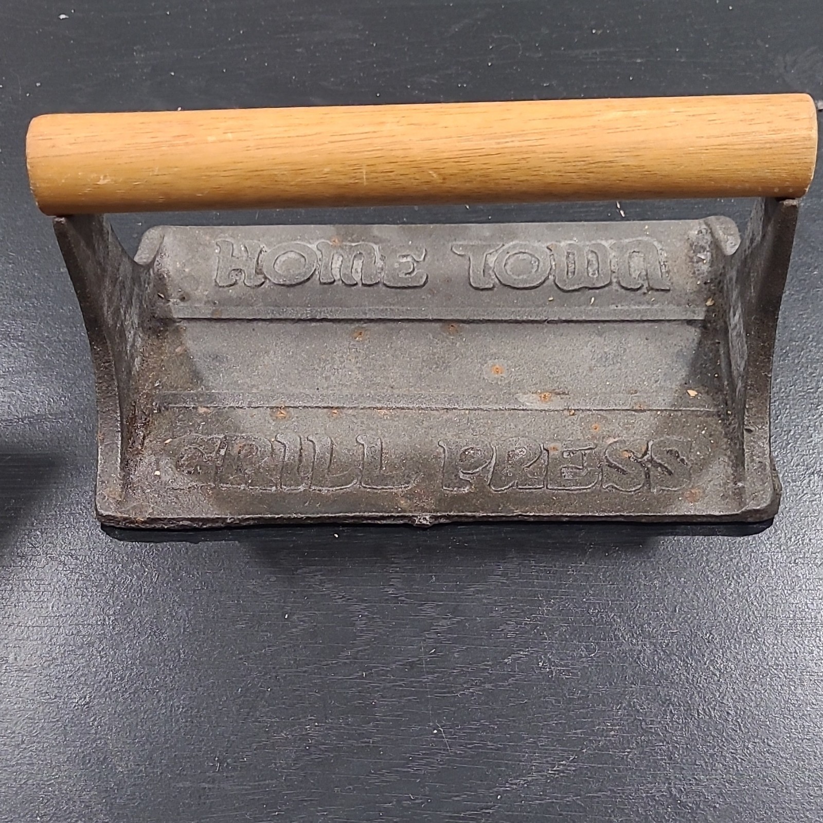 Home Town Grill Press Cast Iron Burger Press w/ Wood Handle, 7 in gallery