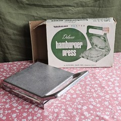 Kitchen – Quip Vintage Chrome Plated Deluxe Hamburger Press In Original Box
