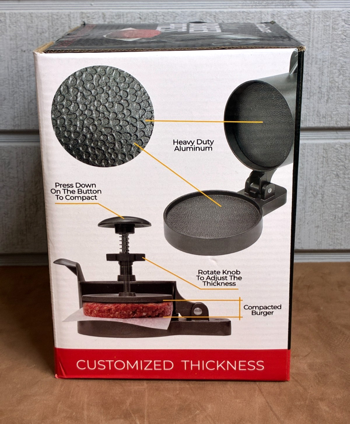 SHOP SQUARE Deluxe Burger Press ~ Heavy Duty ~ Customized Thickness ~ NIB gallery
