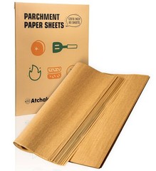 Atchake 12×16 Parchment Paper Sheets – 80 12″ x 16″-80 Pcs, Unbleached Brown