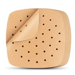 Air Fryer Liners, 200Pcs Square, 8.5 Inch 200 Count (Pack of 1), Unbleached