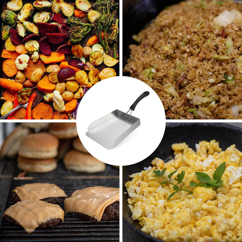 Stainless Steel Espatula Para Plancha 13 Pulgadas Smash Burger Mover De Comida gallery