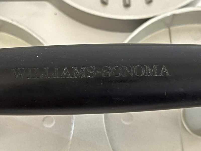 Williams Sonoma Double Burger Press Grill Marks Handle Silver Aluminum gallery