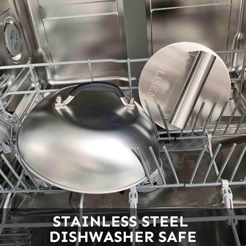 Stainless Steel Cheese Melting Dome & Burger Press Combo gallery