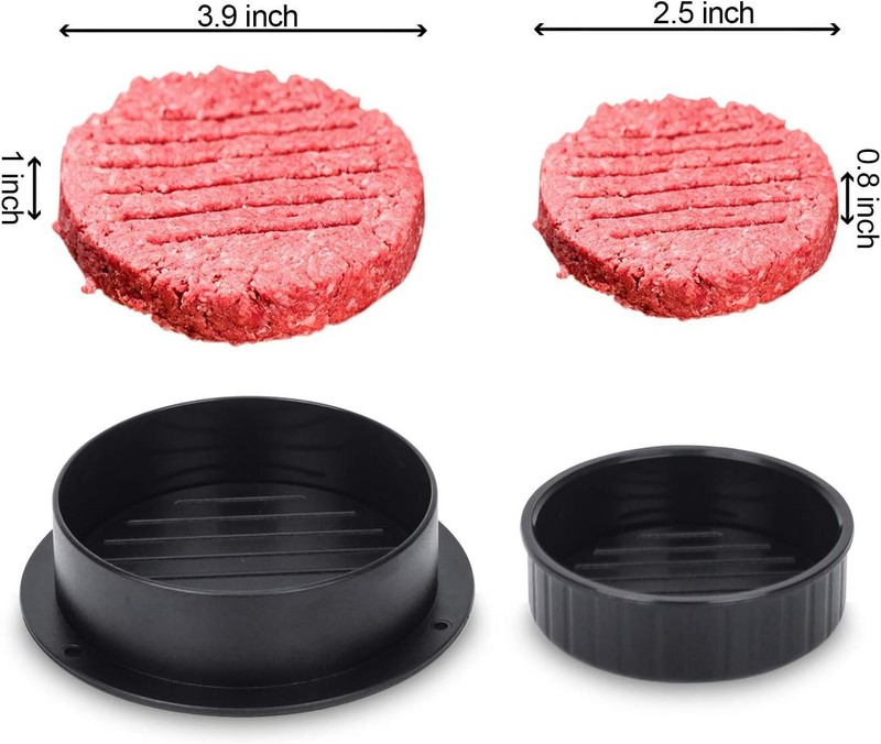 3 IN 1 Stuffed Burger Press Patty Maker Non-Stick Meat Hamburger Patty Mold BBQ gallery
