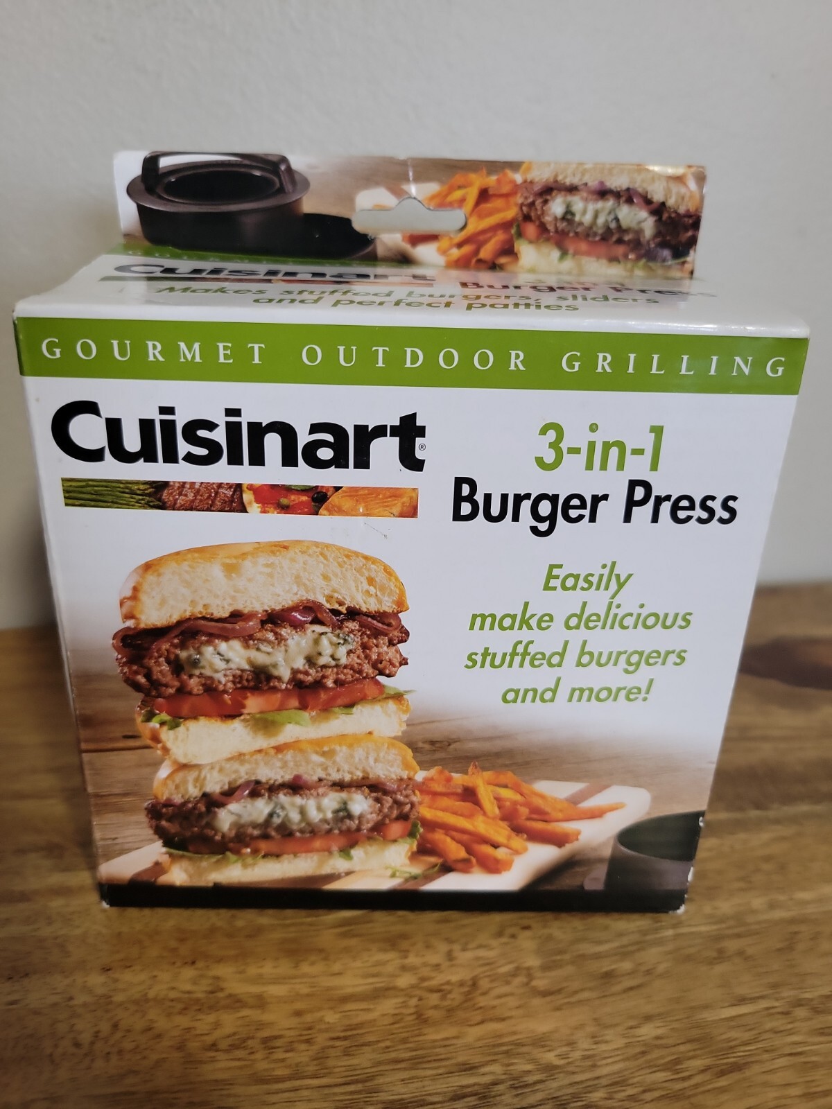 Cuisinart 3-in-1 Stuffed Burger Press Gourmet Outdoor Grill Tools NEW gallery