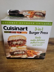 Cuisinart 3-in-1 Stuffed Burger Press Gourmet Outdoor Grill Tools NEW