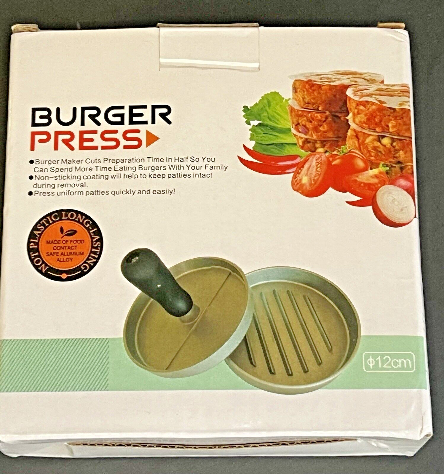 Aluminum Hamburger Meat Press for Perfect Patties BBQ Non-Stick Crab Cakes gallery
