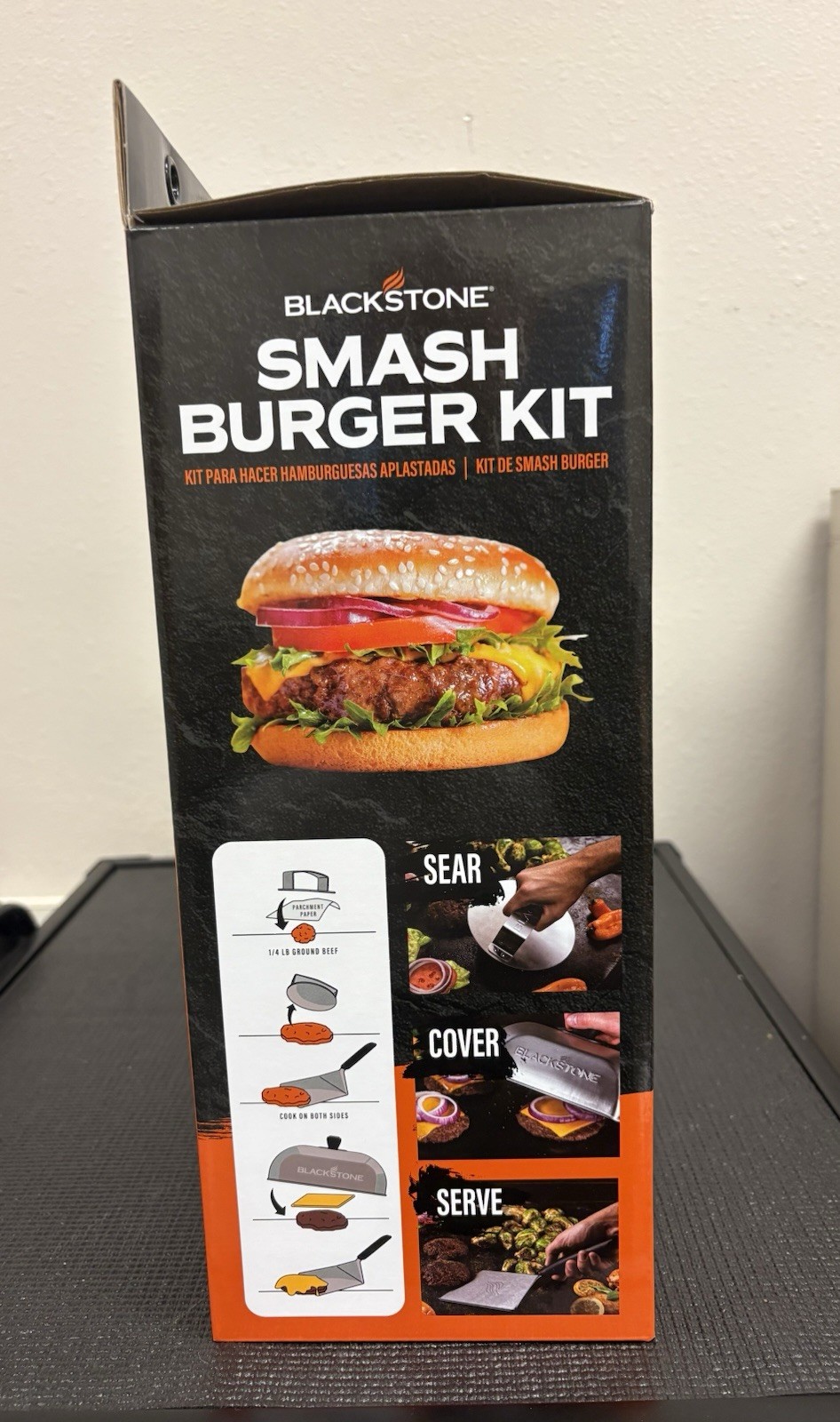 Blackstone Smash Burger Kit Large Stainless Steel Press Dishwasher Safe gallery