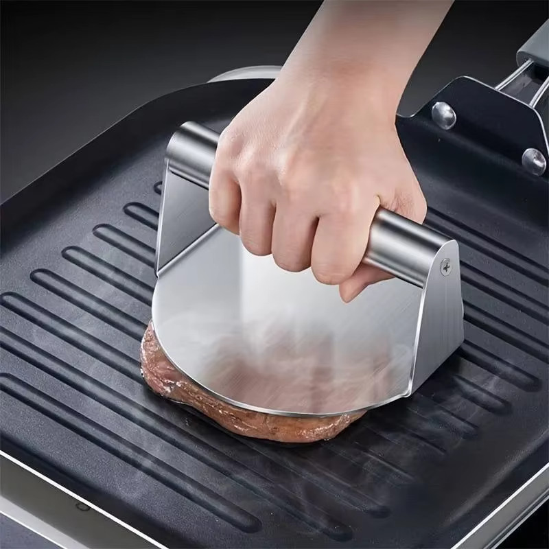 Burger Press for Griddle Heavy-Duty Stainless Steel Hamburger Smasher Tool gallery