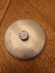 Vintage Burger Press Heuck Cin Ti 20 0 Silver Gray Metal 3.75″