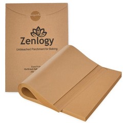 Parchment Paper Sheets 12×16 for Baking – Unbleached 12 x 16 inches, Brown