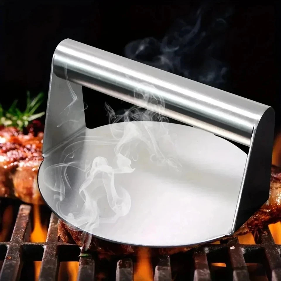 Stainless Steel Burger Smash Press Heavy Duty Patty Maker Grill BBQ Smasher gallery