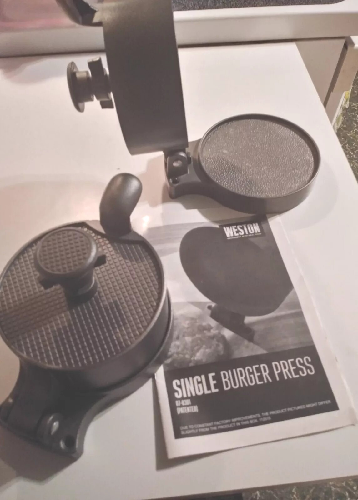 Meat Press Weston Burger Patty Gray Alloy Durable Kitchen Single Mold Lot 2 gallery