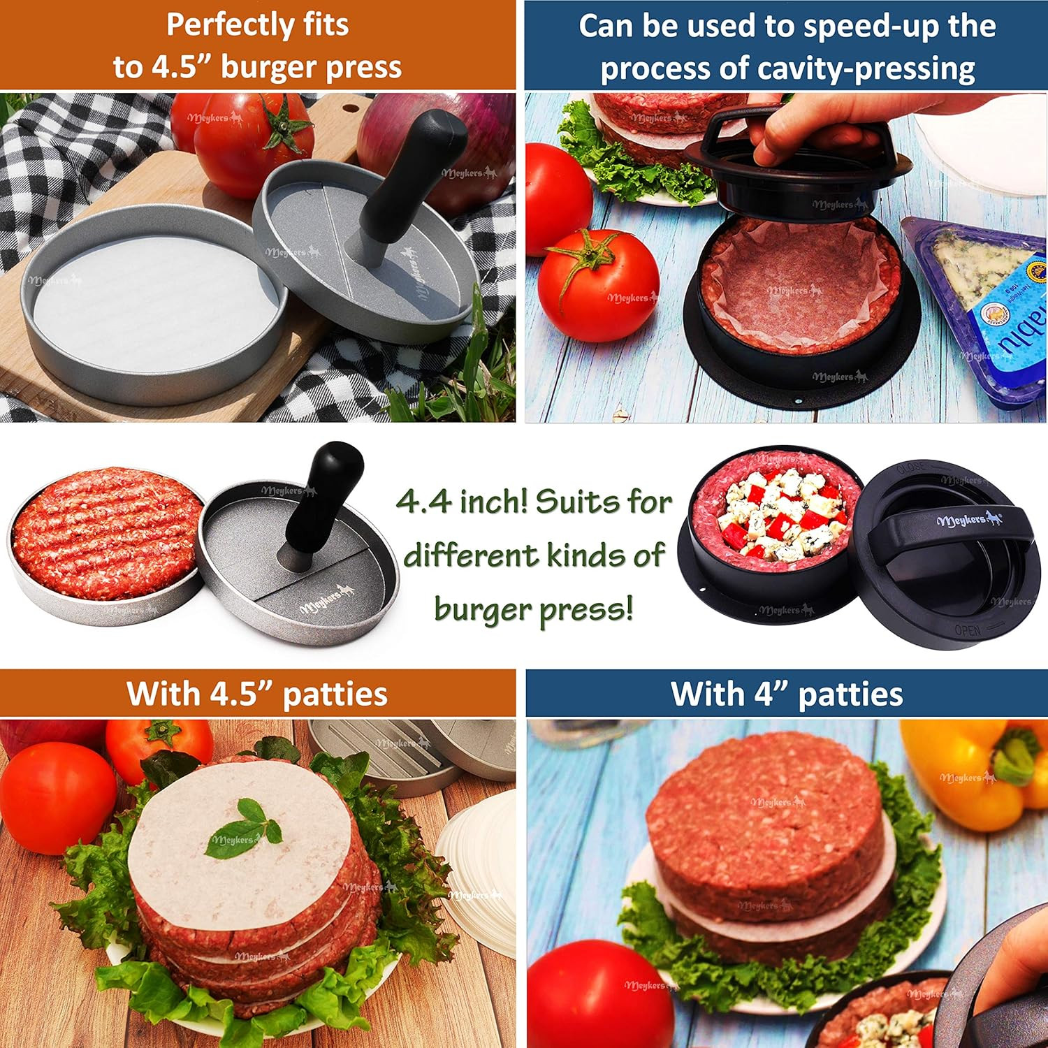 Patty Paper Sheets for 4/4.5 Inch Burger Press | 500 Pcs round | Hamburger Make gallery