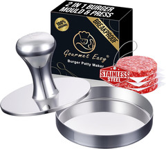 Premium Stainless Steel 2-in-1 Burger Press & Patty Maker, Easy Clean