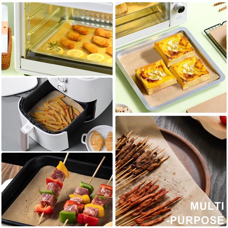 Air Fryer Liners Disposable Parchment Paper Sheets, 8 Inch 8inch, Unbleached gallery