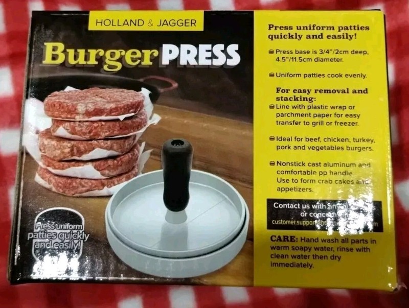 Hamburger Patty Maker Grill Press Large Round Burger Metal Mould Cooking Tools gallery