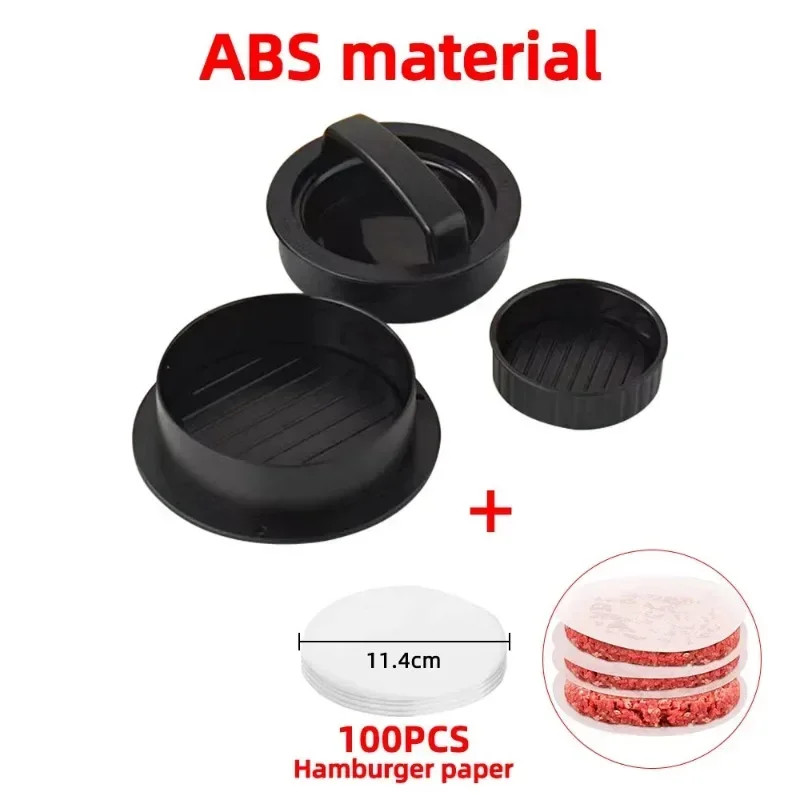 Round Hamburger Burger Press Beef Grill Food-Grade ABS Hamburger Helper Meat Pre gallery