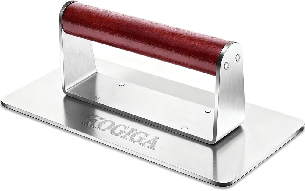 Ultimate Rectangle Griddle Press 1.92LB - 9x4.2 Inch Smash Burger & Bacon Press,